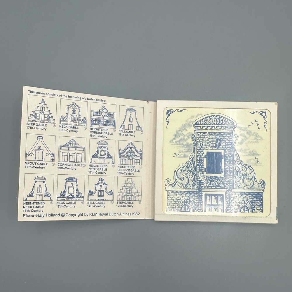 VTG KLM Business Class Airlines Dutch Tile Coaster 3”x3” 1982 - Picture 4 of 13